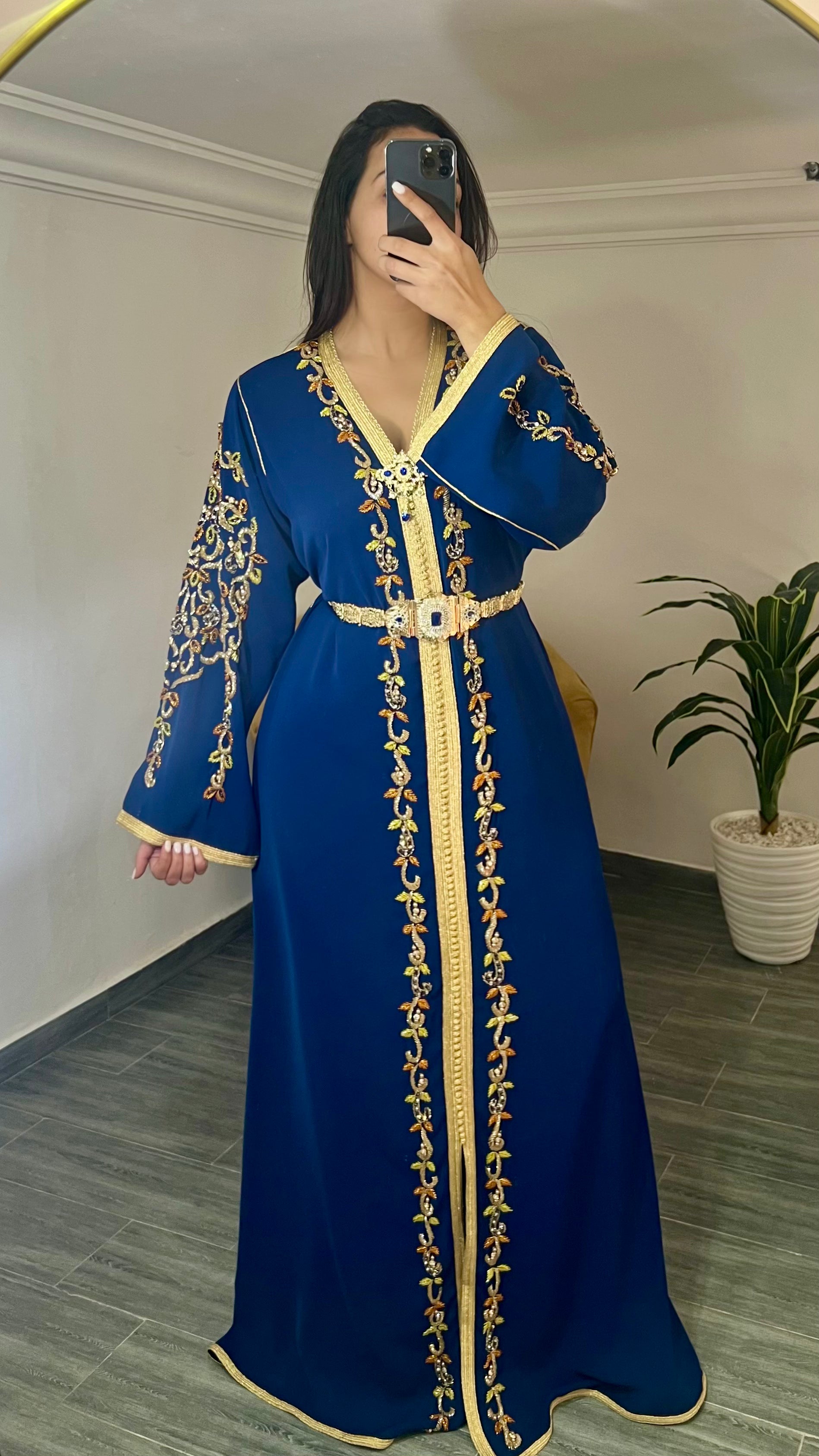 Blue Caftan Dress For Women