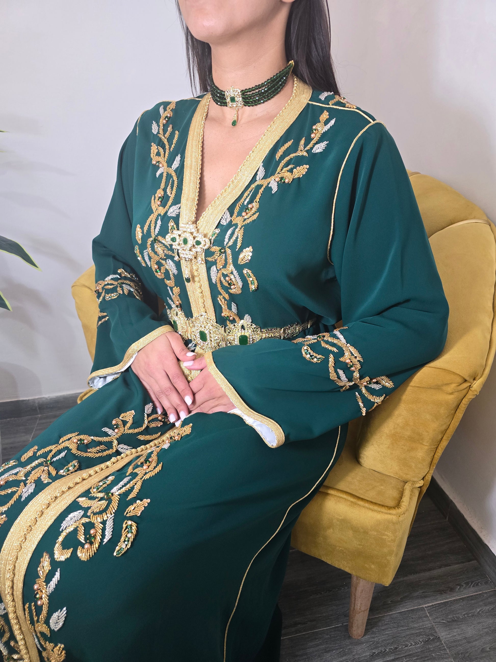 Green Kaftan Dress