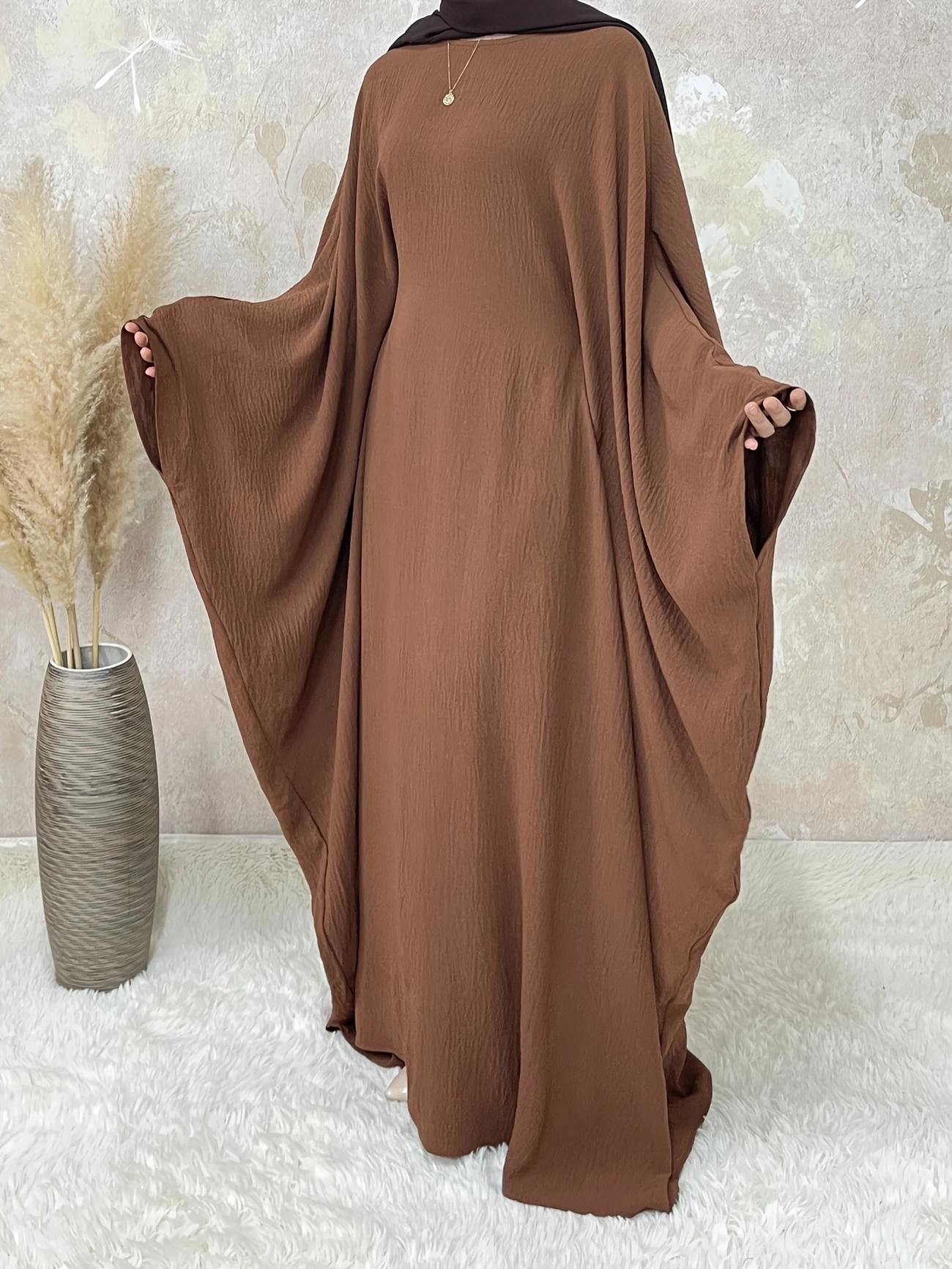Brown Abaya Dress Women