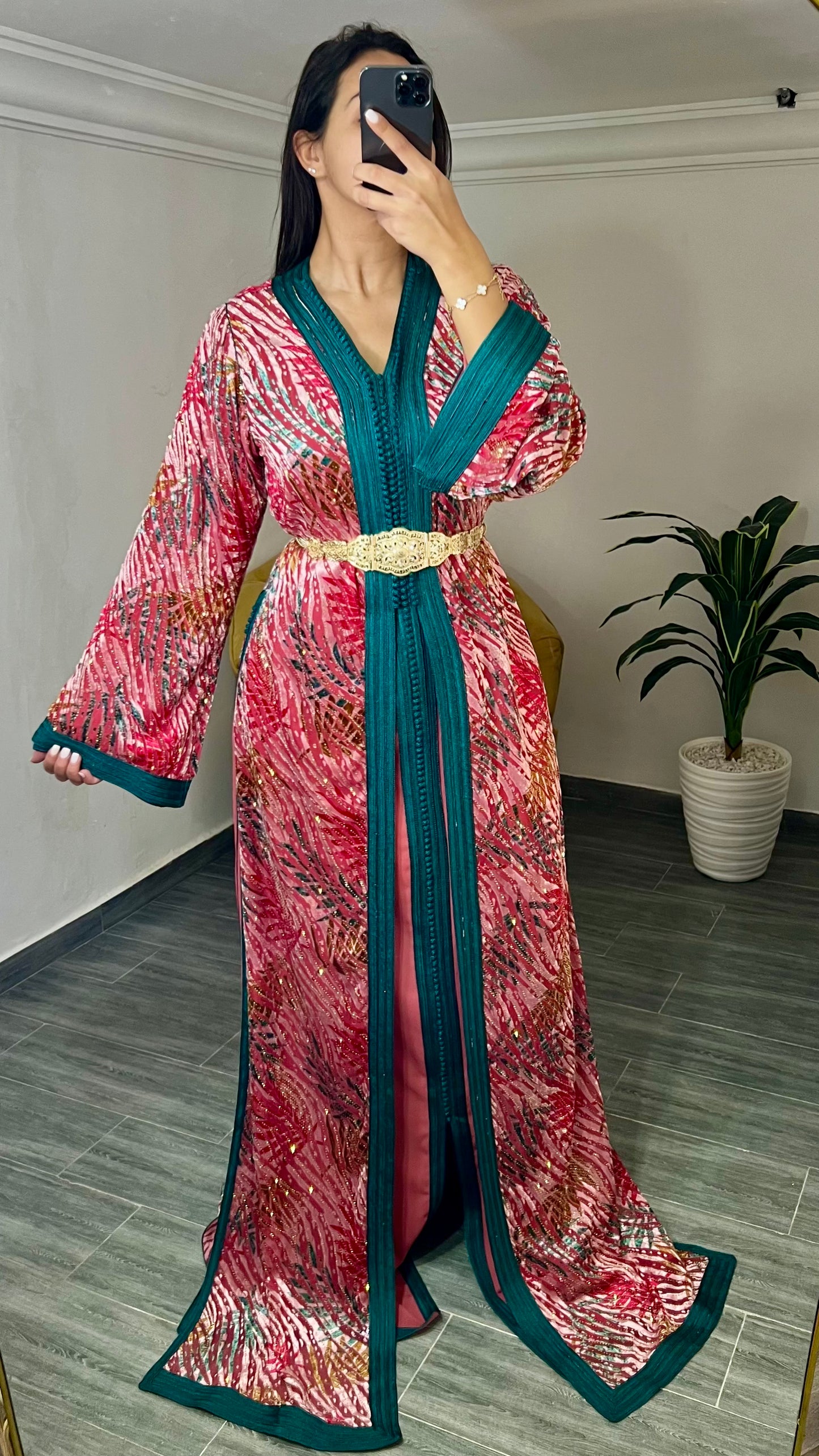 Velvet Kaftan Dress 